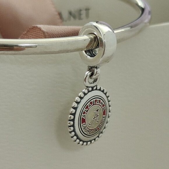 Pandora University of Alabama Exclusive Dangle Charm Pendant S925 Silver - Picture 3 of 8
